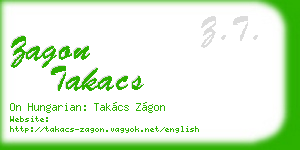 zagon takacs business card
